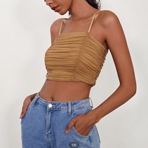 Tan crop top